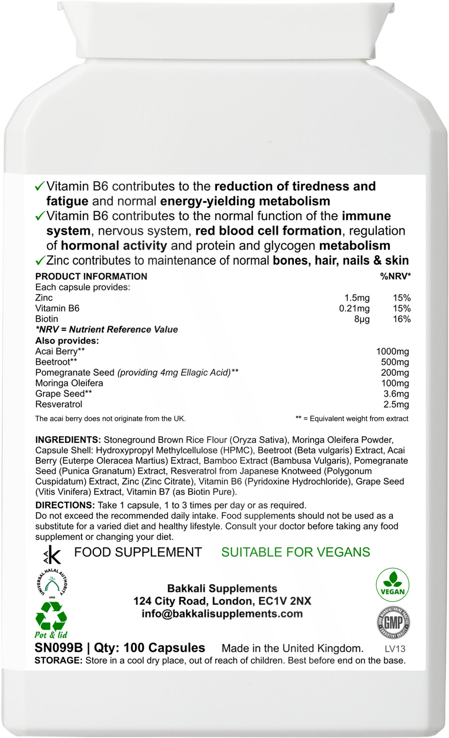 Acai Botanical Complex 100 Capsules