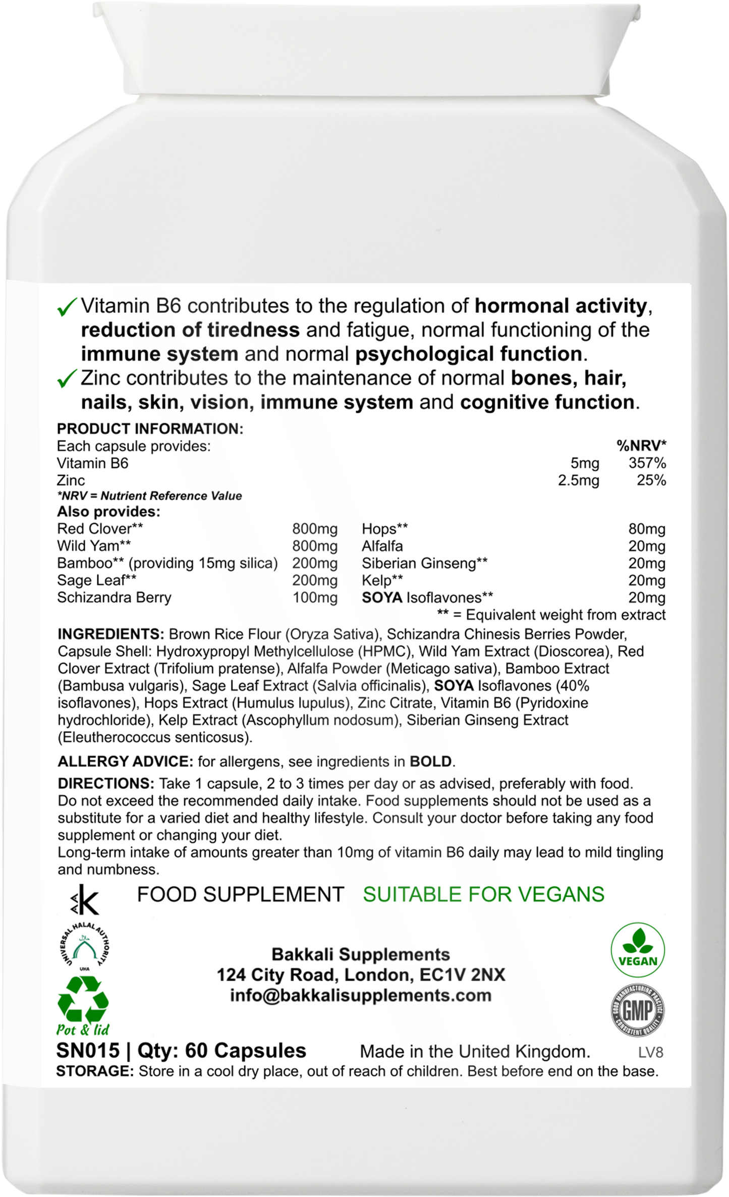 Feminine Botanical Complex (Perimenopause, and Menopause)