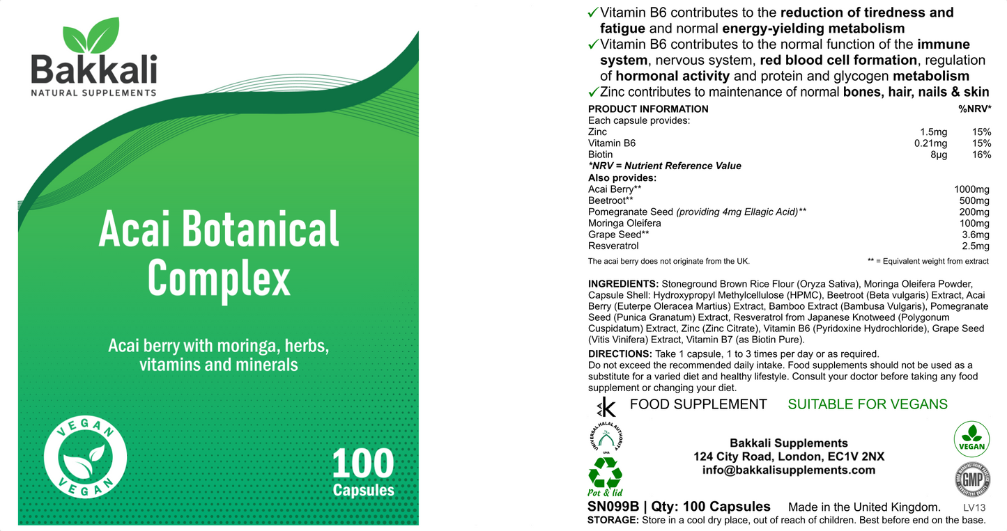 Acai Botanical Complex 100 Capsules