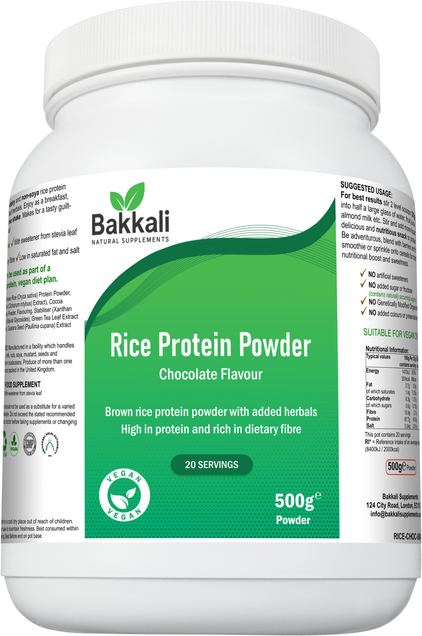 Rice Protein Powder (Chocolate Flavour)
