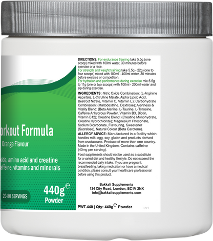 Pre Workout Formula